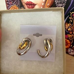 8 Other Reasons mixed metal hoop earrings